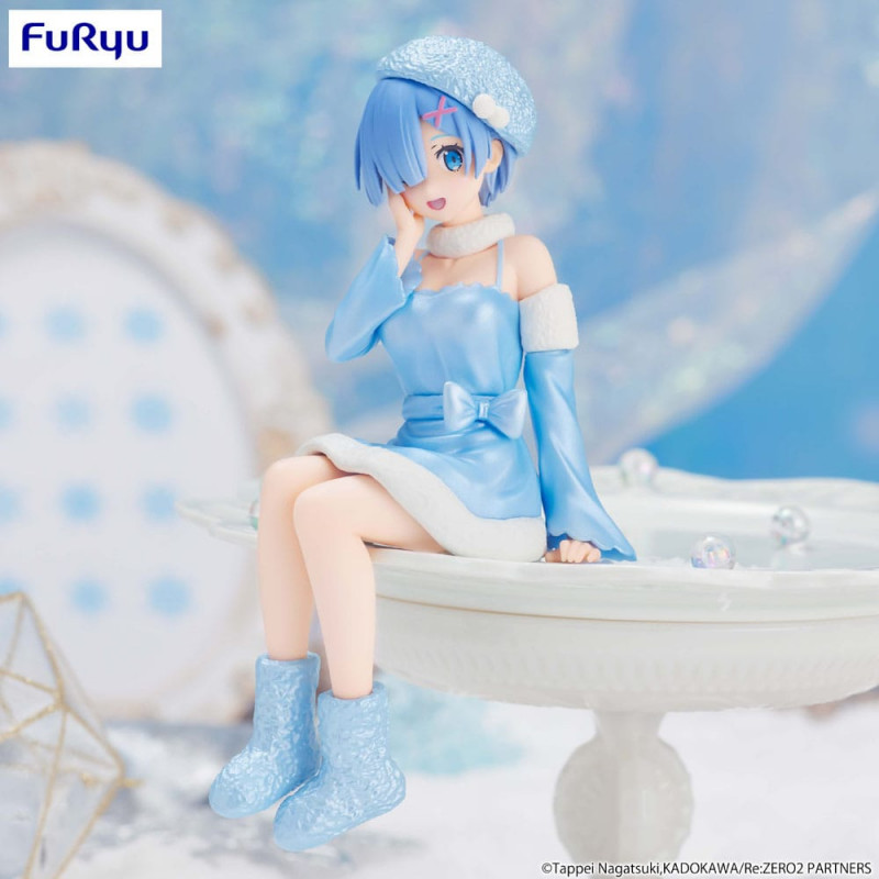 Re:Zero Starting Life in Another World Noodle Stopper statuette PVC Rem Snow Princess Pearl Color Ver. 14 cm