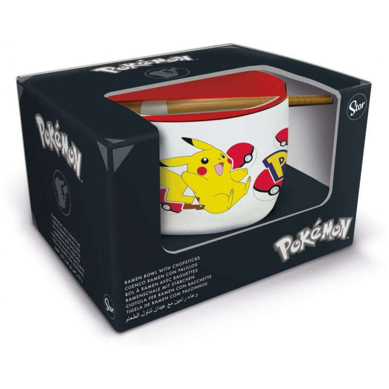 POKEMON - Pikachu - Bol à Ramen avec Baguette - 450 ml