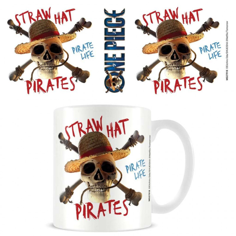 Mugs et tasses One Piece- One Piece Live Action Straw Hat Pirate Emblem  Whit
