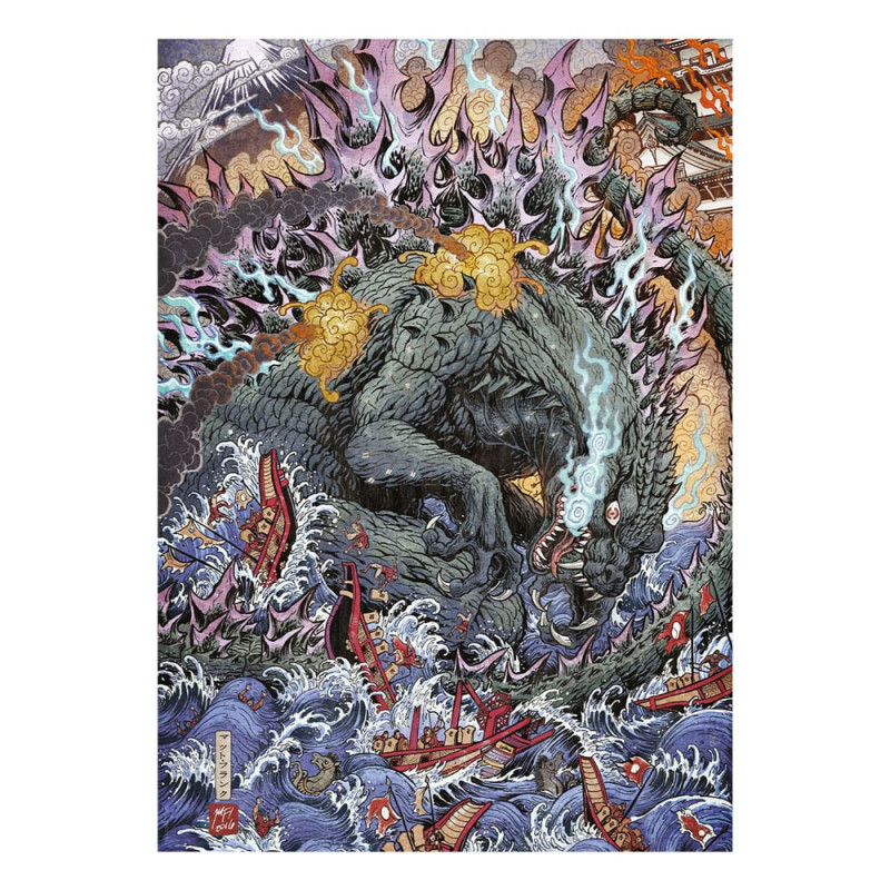 Godzilla lithographie Limited Edition 42 x 30 cm