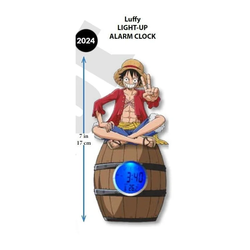 ONE PIECE - Luffy sur Tonneau - Réveil Lumineux LED - 17 cm