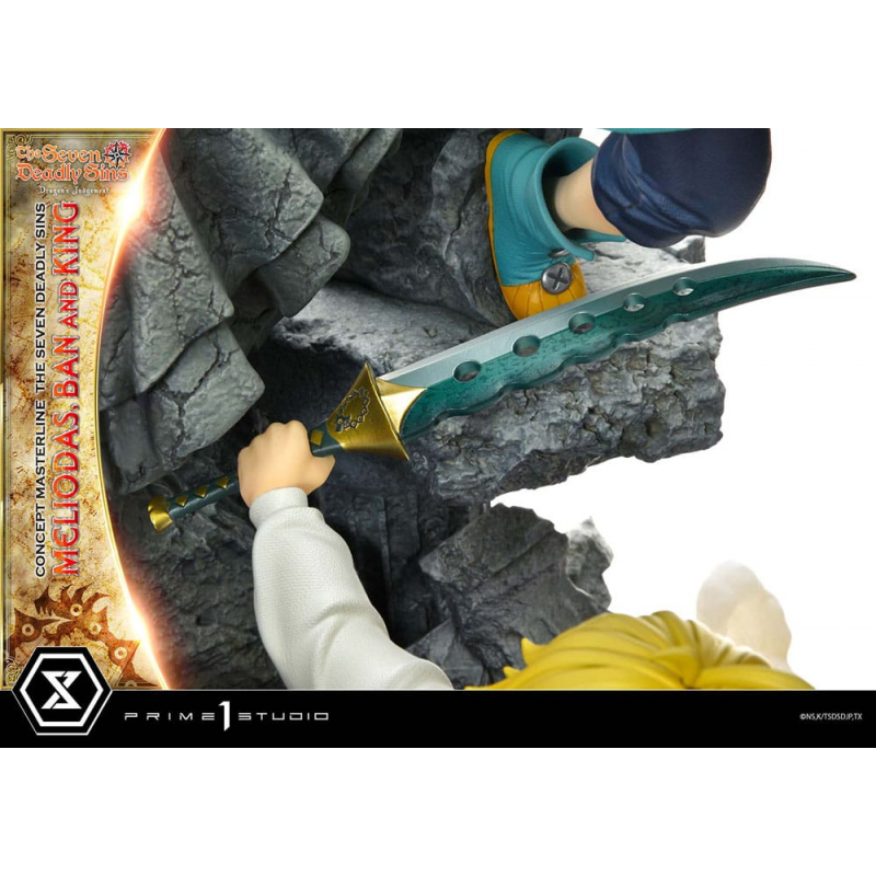 Seven Deadly Sins statuette Meliodas, Ban and King 55 cm