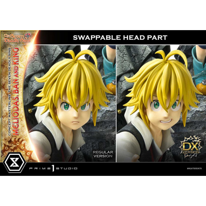 Seven Deadly Sins statuette Meliodas, Ban & King Deluxe BONUS Version 55 cm