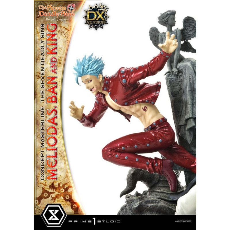 Seven Deadly Sins statuette Meliodas, Ban & King Deluxe BONUS Version 55 cm