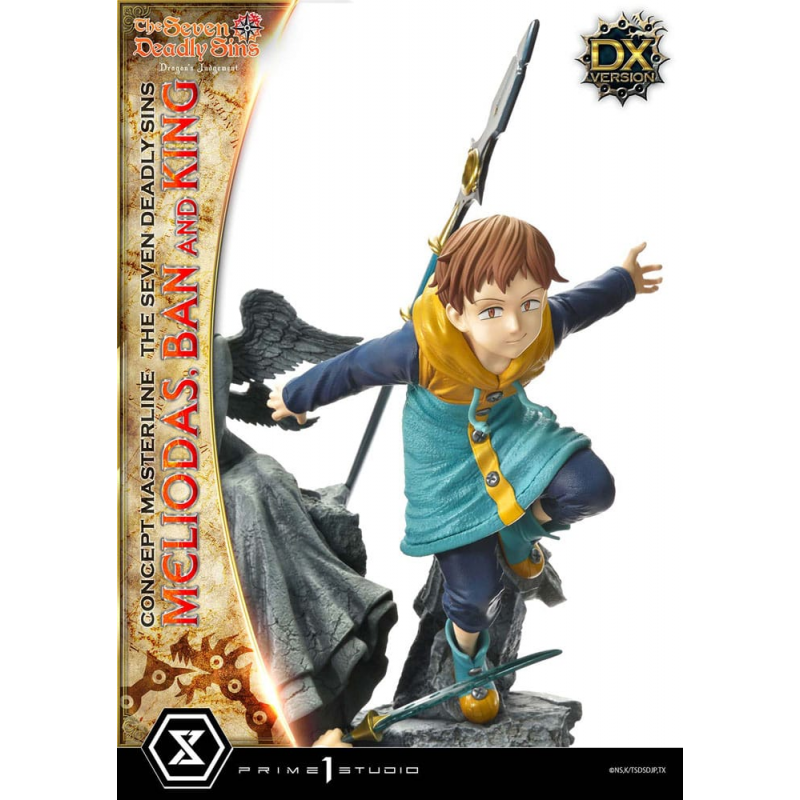 Seven Deadly Sins statuette Meliodas, Ban & King Deluxe BONUS Version 55 cm