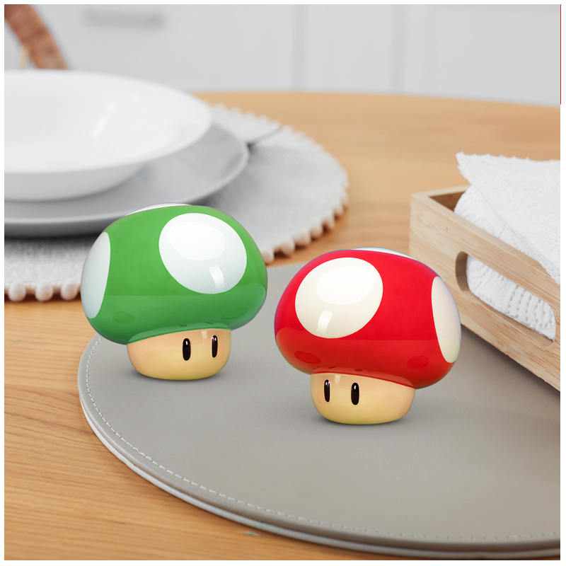 SUPER MARIO - Champignons - Set Salière et Poivrière