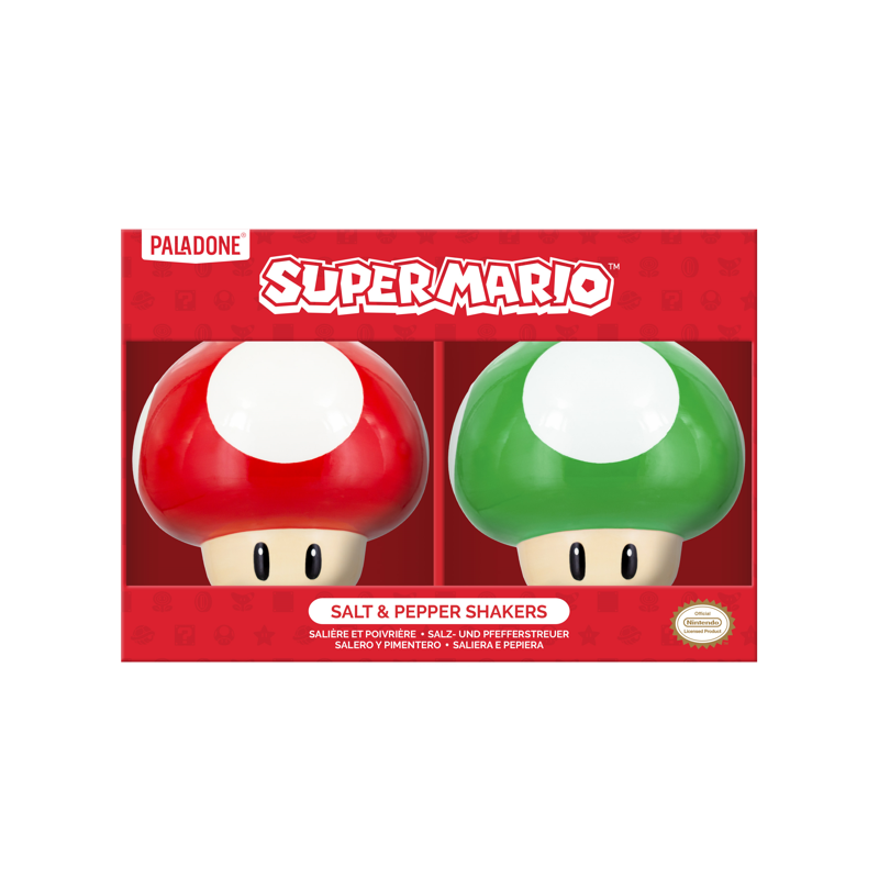 SUPER MARIO - Champignons - Set Salière et Poivrière