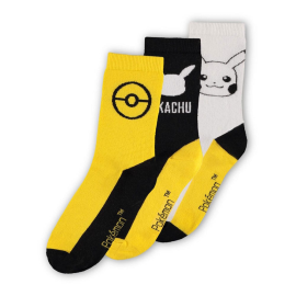 Pokemon pack 3 paires de chaussettes Pikachu 39-42