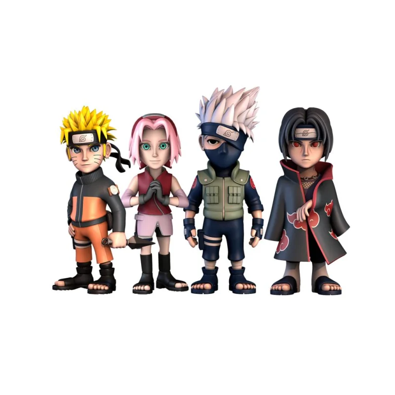 NARUTO SHIPPUDEN - Naruto, Kakashi, Sakura & Itachi - Pack 4 Figure Minix 7cm