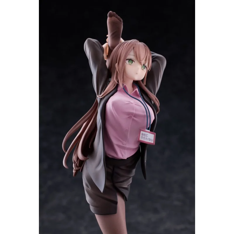 Original Character statuette PVC 1/4 OL-chan Who Doesn't Want to Go to Work Pink Ver. Deluxe Edition 26 cm