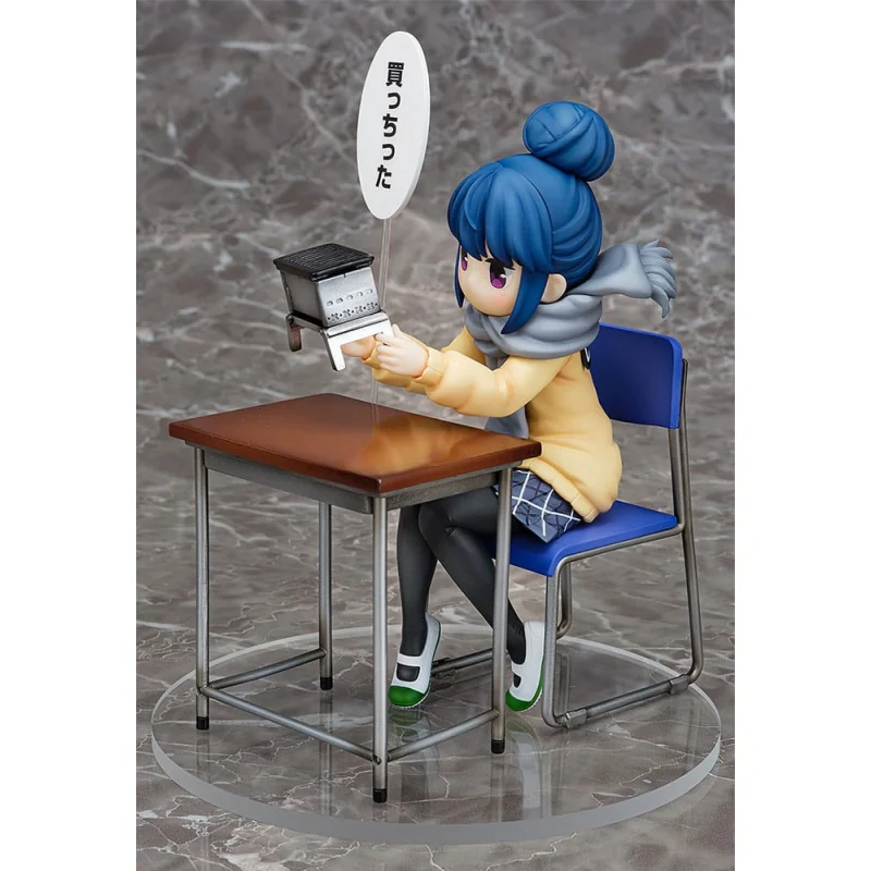 Laid-Back Camp statuette PVC 1/7 Rin Shima: Look What I Bought Ver. 14 cm