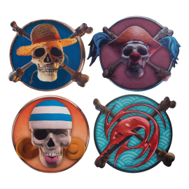 One Piece pack 4 sous-verres Characters 1