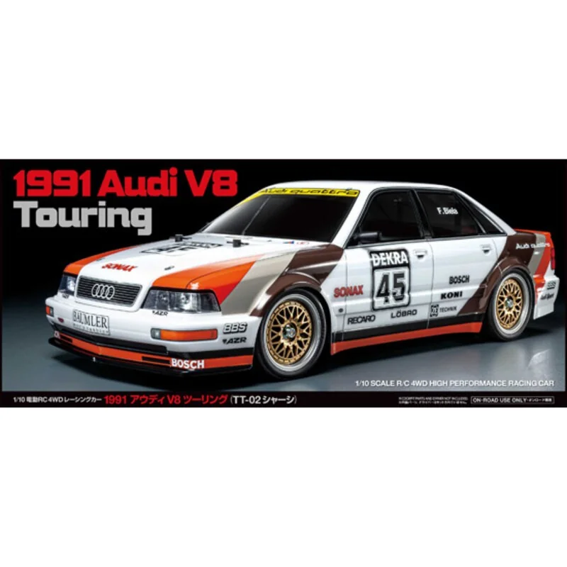 Tamiya RC Audi V8 Touring 1991 TT02 (kit complet)