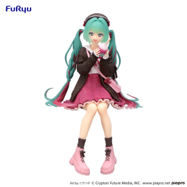 Hatsune Miku statuette Noodle Stopper Autumn Date Pink Color Ver. 14 cm