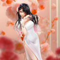 Original Illustration statuette PVC Mai Okuma illustration Healing-type white chinese dress lady 26 cm