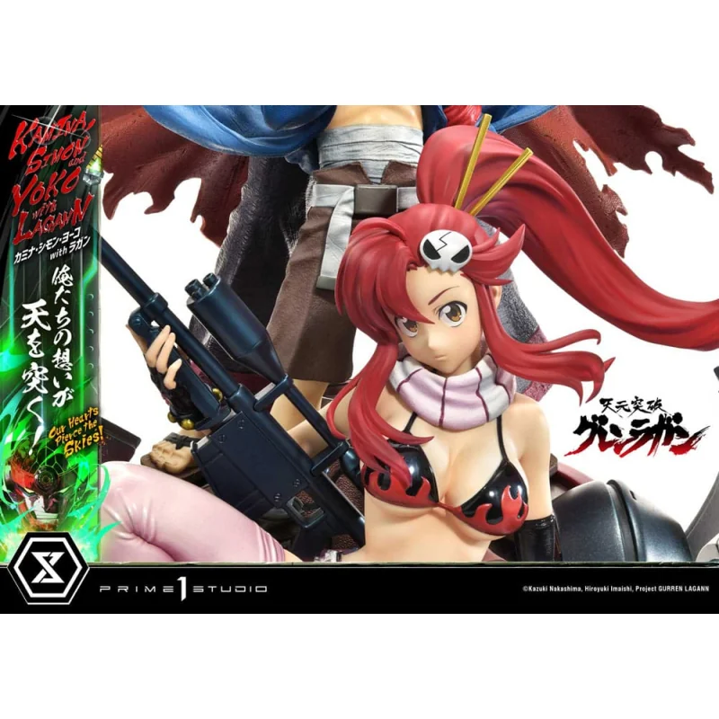 Gurren Lagann statuette Ultimate Premium Masterline Series 1/4 Kamina, Simon & Yoko with Lagann 97 cm