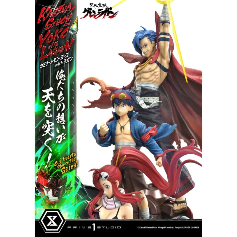 Gurren Lagann statuette Ultimate Premium Masterline Series 1/4 Kamina, Simon & Yoko with Lagann 97 cm