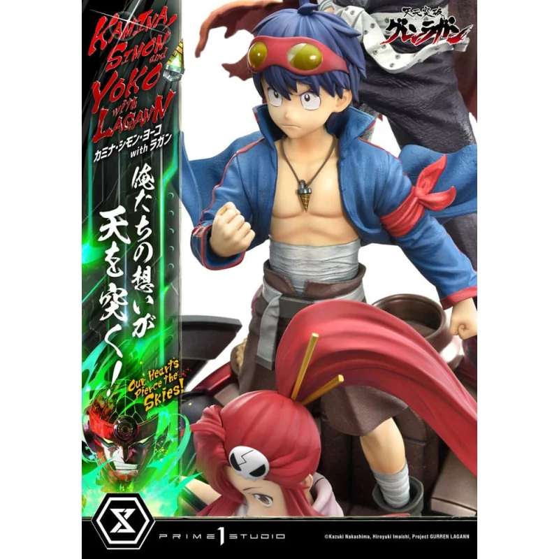 Gurren Lagann statuette Ultimate Premium Masterline Series 1/4 Kamina, Simon & Yoko with Lagann 97 cm