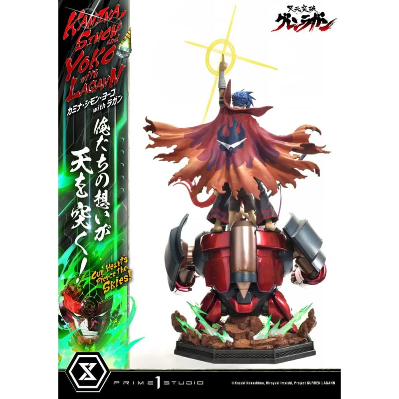 Gurren Lagann statuette Ultimate Premium Masterline Series 1/4 Kamina, Simon & Yoko with Lagann Deluxe Bonus Version 97 cm