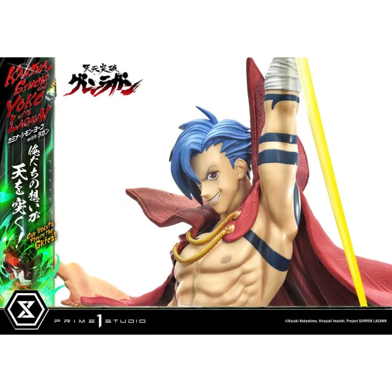 Gurren Lagann statuette Ultimate Premium Masterline Series 1/4 Kamina, Simon & Yoko with Lagann Deluxe Bonus Version 97 cm