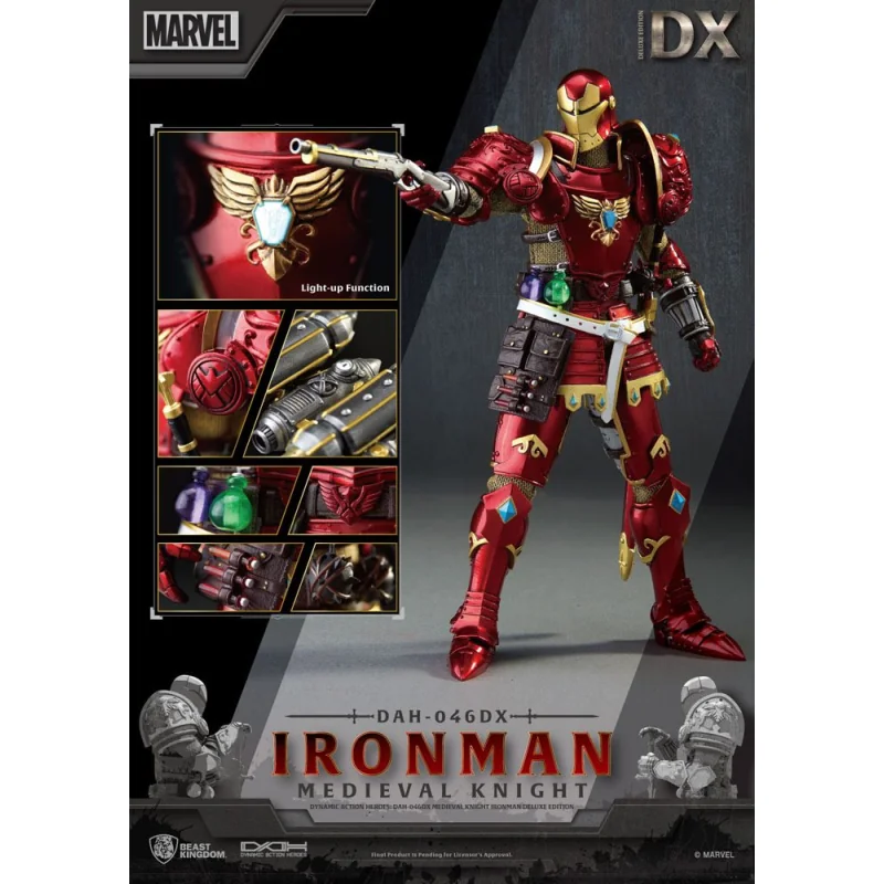 Marvel figurine Dynamic Action Heroes 1/9 Medieval Knight Iron Man Deluxe Version 20 cm