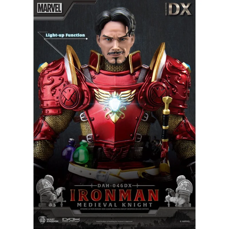 Marvel figurine Dynamic Action Heroes 1/9 Medieval Knight Iron Man Deluxe Version 20 cm