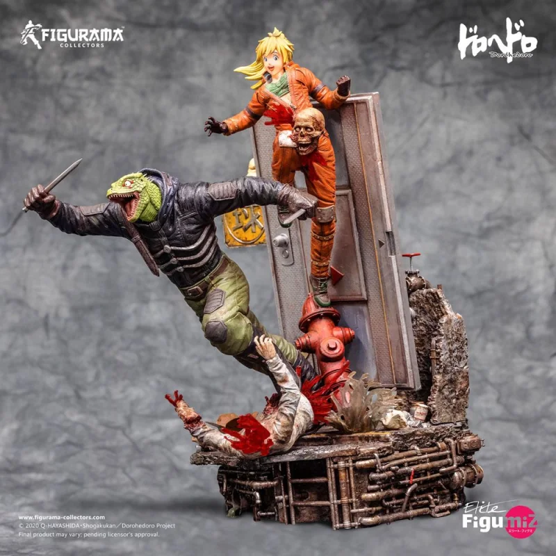 Dorohedoro diorama Elite FigumiZ 1/8 Caiman & Nikaido 37 cm