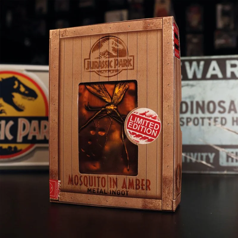 Jurassic Park Lingot de Collection Mosquito in Amber Limited Edition