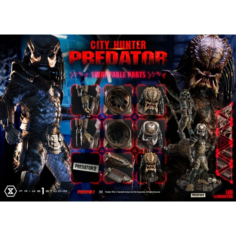 Predator 2 statuette Museum Masterline 1/3 City Hunter Predator 105 cm