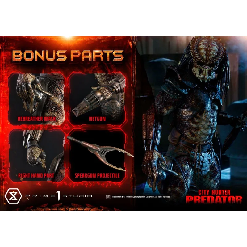 Predator 2 statuette Museum Masterline 1/3 City Hunter Predator Deluxe Bonus Version 105 cm