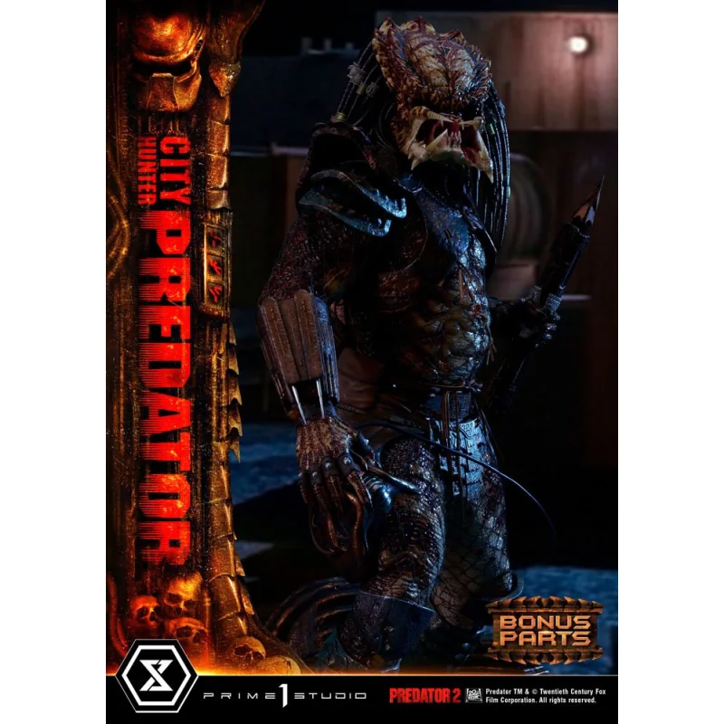 Predator 2 statuette Museum Masterline 1/3 City Hunter Predator Deluxe Bonus Version 105 cm