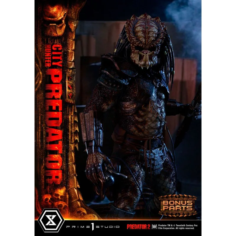 Predator 2 statuette Museum Masterline 1/3 City Hunter Predator Deluxe Bonus Version 105 cm