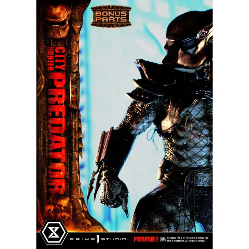 Predator 2 statuette Museum Masterline 1/3 City Hunter Predator Deluxe Bonus Version 105 cm