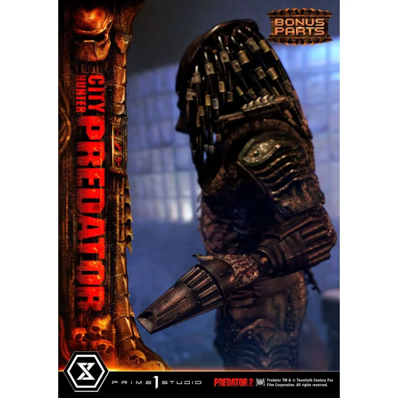 Predator 2 statuette Museum Masterline 1/3 City Hunter Predator Deluxe Bonus Version 105 cm