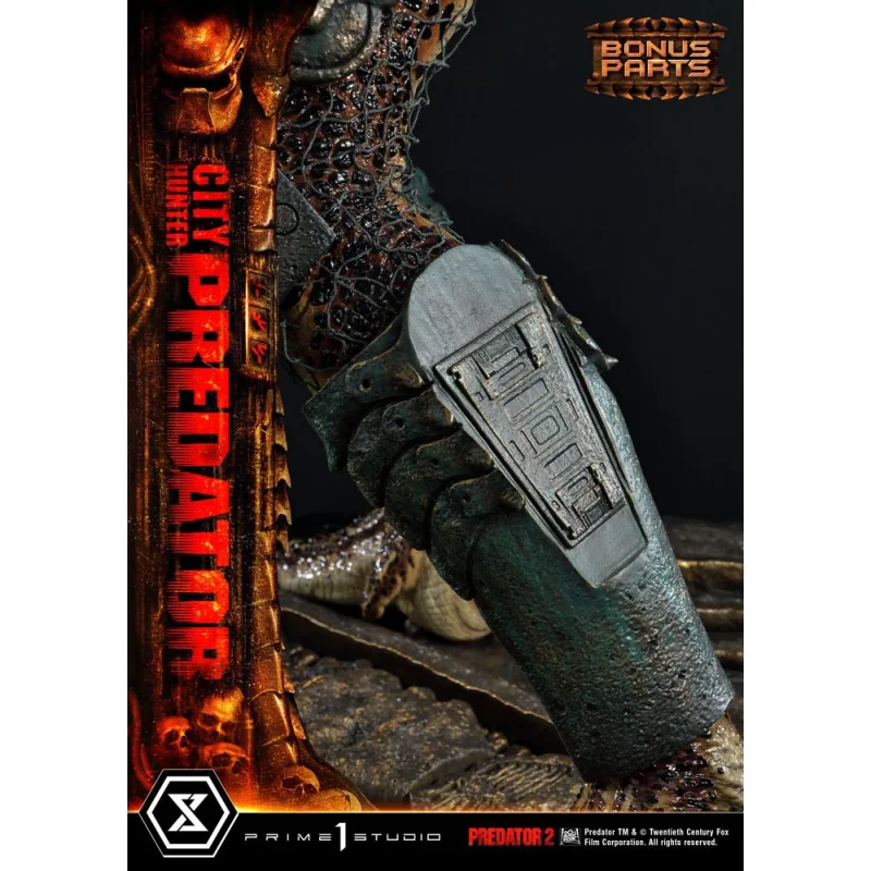 Predator 2 statuette Museum Masterline 1/3 City Hunter Predator Deluxe Bonus Version 105 cm