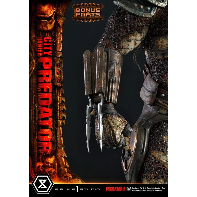 Predator 2 statuette Museum Masterline 1/3 City Hunter Predator Deluxe Bonus Version 105 cm