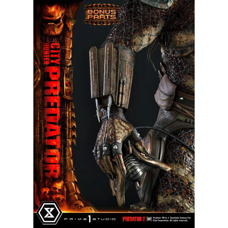 Predator 2 statuette Museum Masterline 1/3 City Hunter Predator Deluxe Bonus Version 105 cm