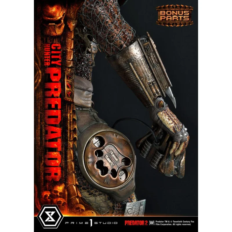 Predator 2 statuette Museum Masterline 1/3 City Hunter Predator Deluxe Bonus Version 105 cm