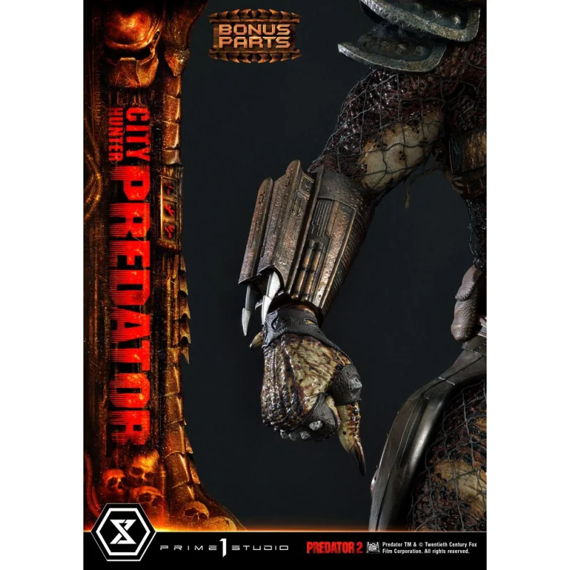 Predator 2 statuette Museum Masterline 1/3 City Hunter Predator Deluxe Bonus Version 105 cm