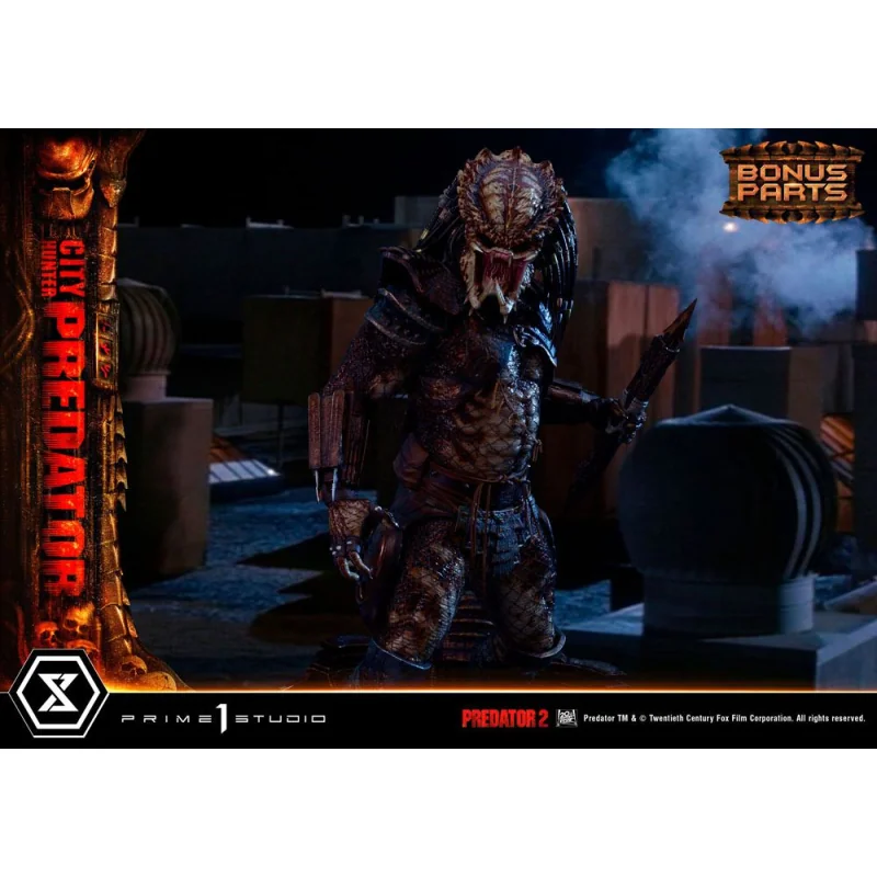 Predator 2 statuette Museum Masterline 1/3 City Hunter Predator Deluxe Bonus Version 105 cm