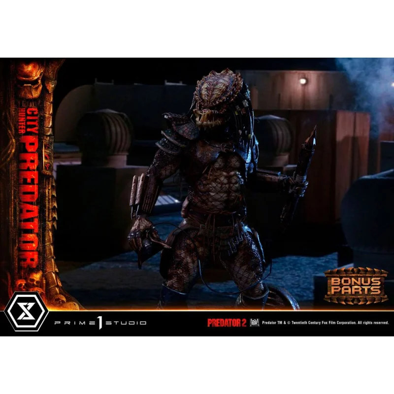 Predator 2 statuette Museum Masterline 1/3 City Hunter Predator Deluxe Bonus Version 105 cm