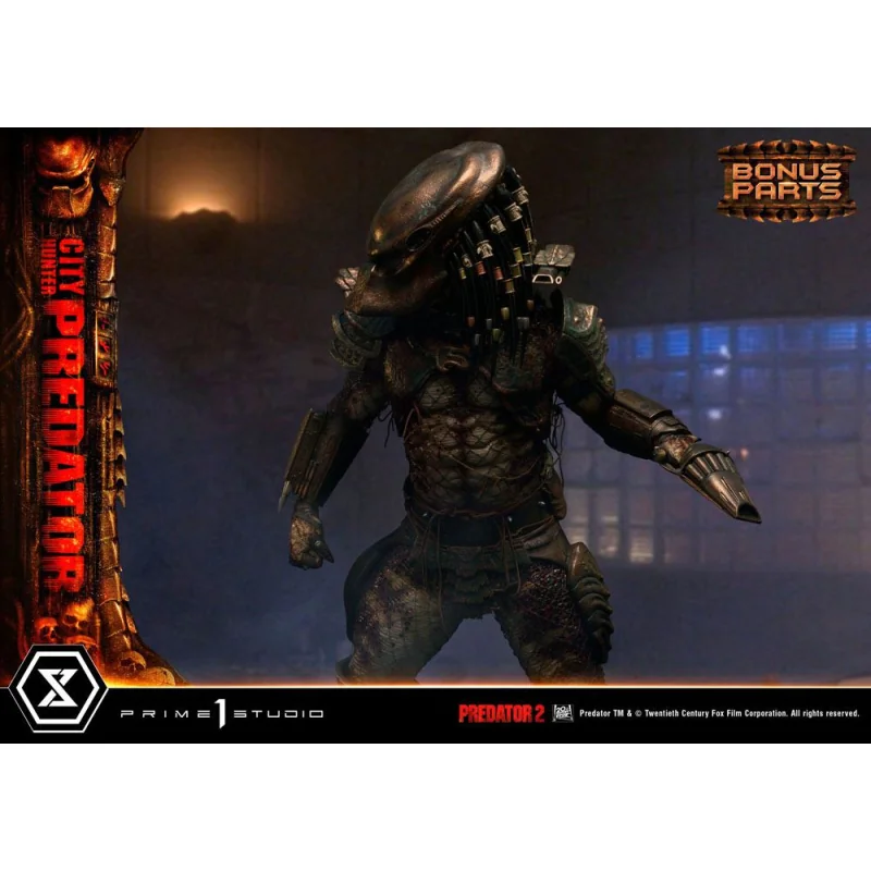 Predator 2 statuette Museum Masterline 1/3 City Hunter Predator Deluxe Bonus Version 105 cm