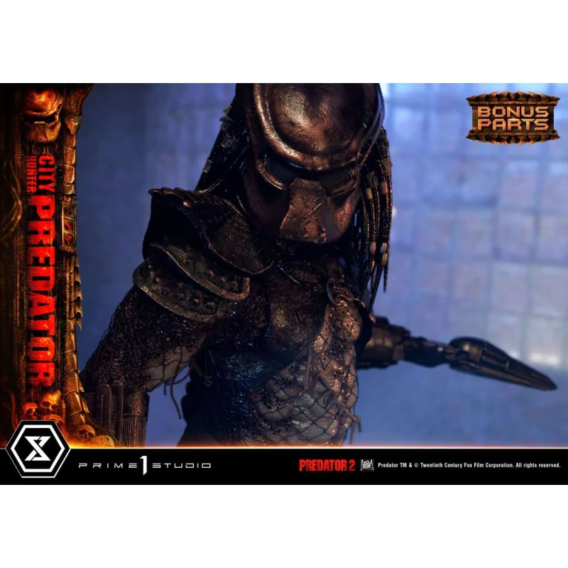 Predator 2 statuette Museum Masterline 1/3 City Hunter Predator Deluxe Bonus Version 105 cm