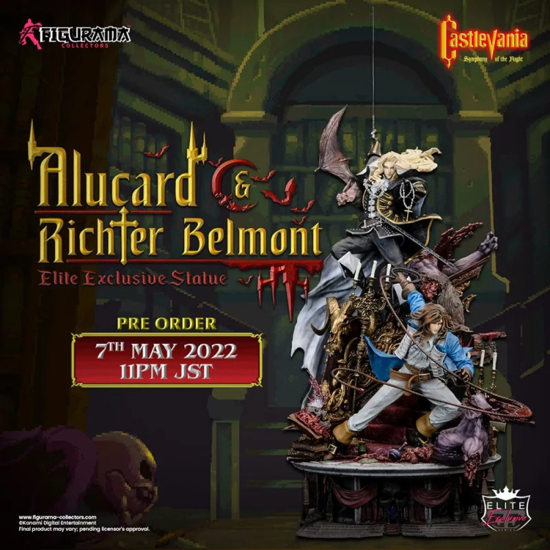 Castlevania: Symphony of the Night statuette Elite Exclusive 1/6 Alucard & Richter Belmont 91 cm