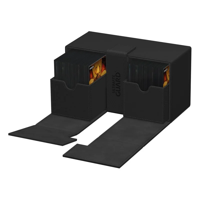 Ultimate Guard Twin Flip`n`Tray 200+ XenoSkin Monocolor Noir