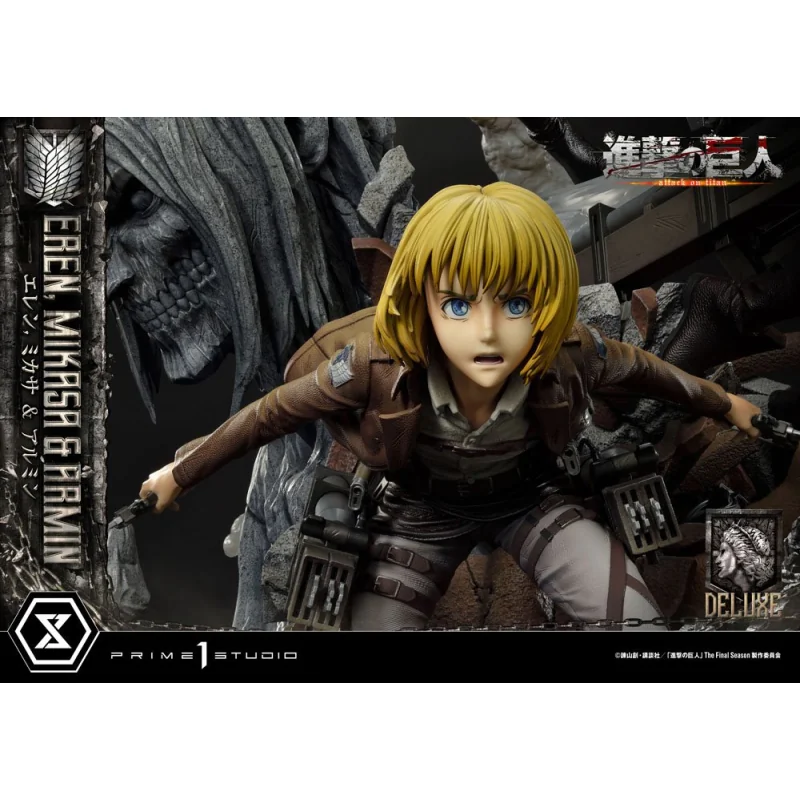 Attack on Titan Ultimate Premium Masterline statuette Eren, Mikasa, & Armin Deluxe Bonus Version 72 cm