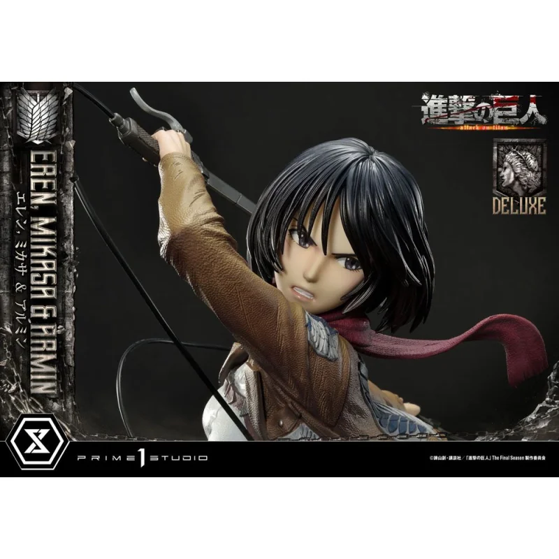 Attack on Titan Ultimate Premium Masterline statuette Eren, Mikasa, & Armin Deluxe Bonus Version 72 cm