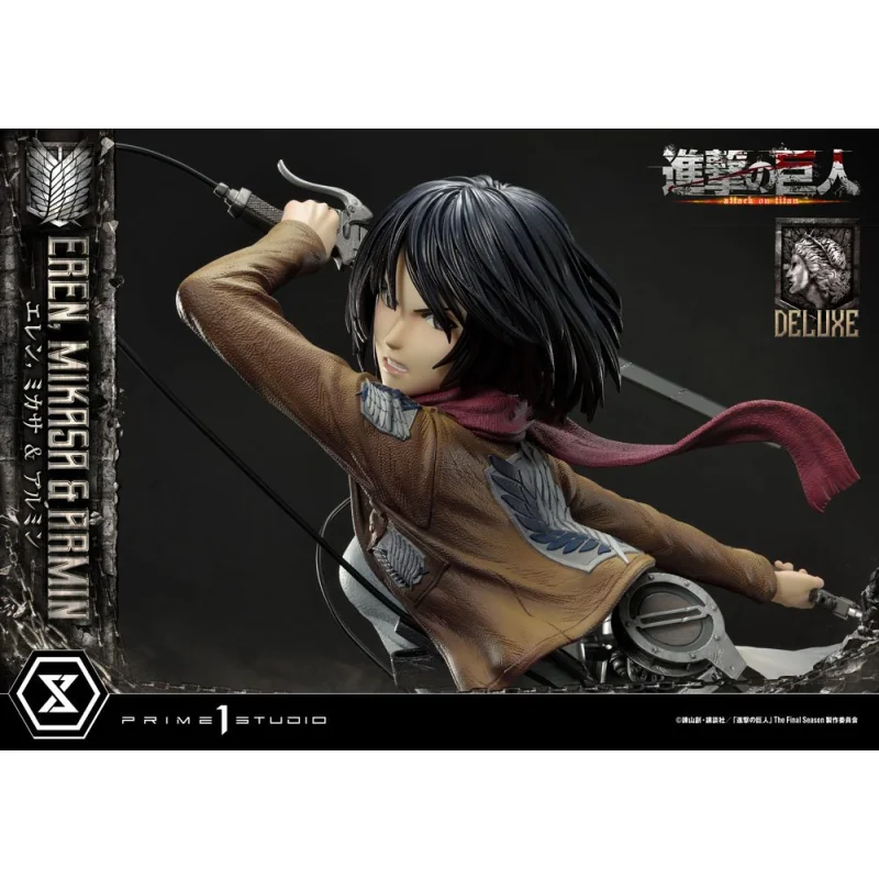 Attack on Titan Ultimate Premium Masterline statuette Eren, Mikasa, & Armin Deluxe Bonus Version 72 cm