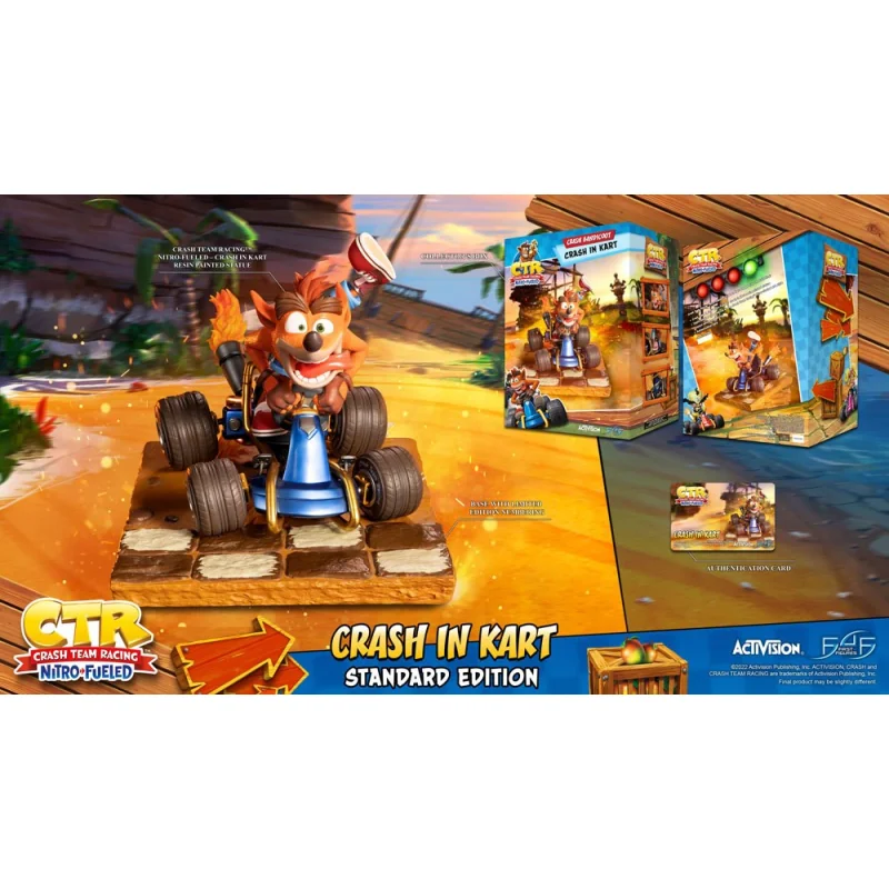 Crash Team Racing Nitro-Fueled statuette Crash in Kart 31 cm