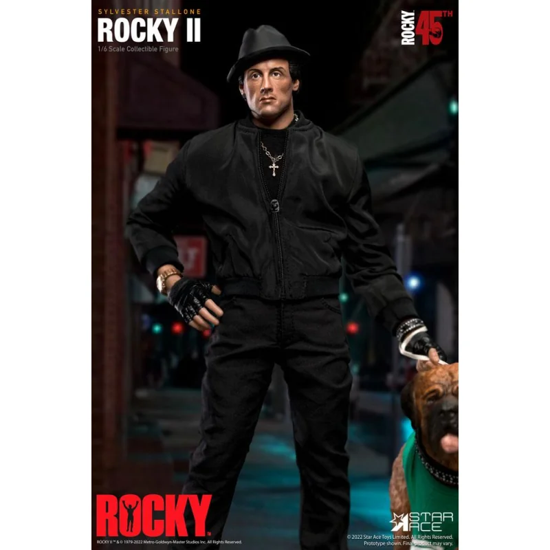 COMBINAISON ROCKY BALBOA NOIRE 1/6 DELUXE AF